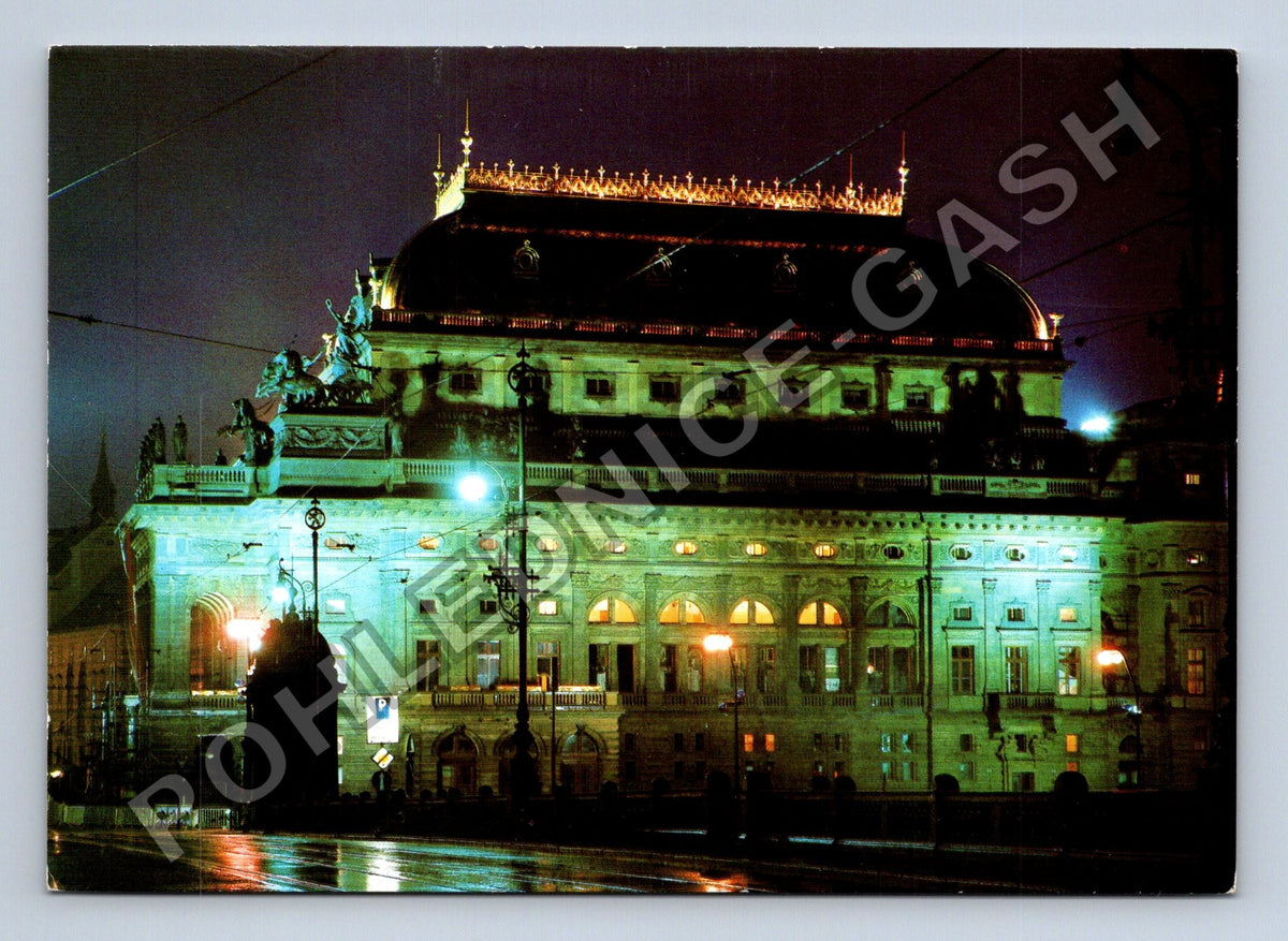 Pohlednice Praha Národní divadlo noční pohled (M41139)