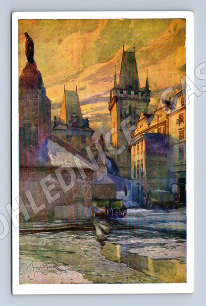 Pohlednice Praha Malostranské zákoutí Karlův most Šetelík (M4114)