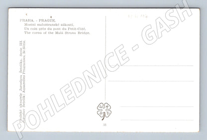 Pohlednice Praha Malostranské zákoutí Karlův most Šetelík (M4114)