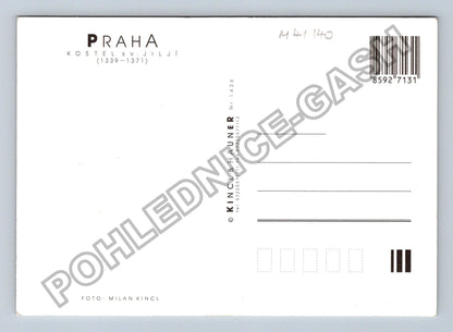 Pohlednice Praha kostel sv Jiljí večerní záběr (M41140)