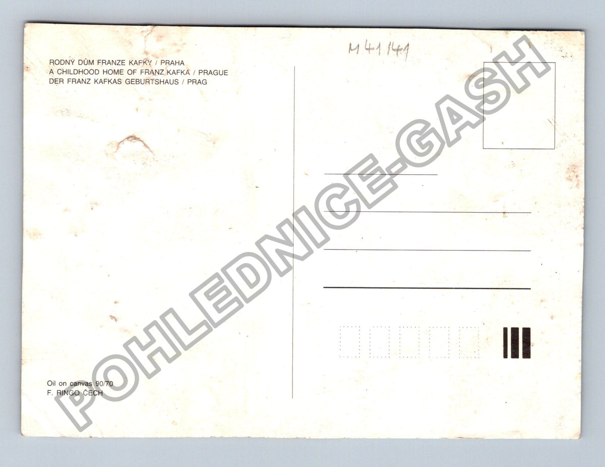 Pohlednice Rodný dům Franze Kafky Praha Ringo Čech (M41141)