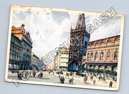 Pohlednice Praha Prašná brána Příkopy 1925 (M41148)