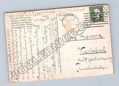 Pohlednice Praha Prašná brána Příkopy 1925 (M41148)