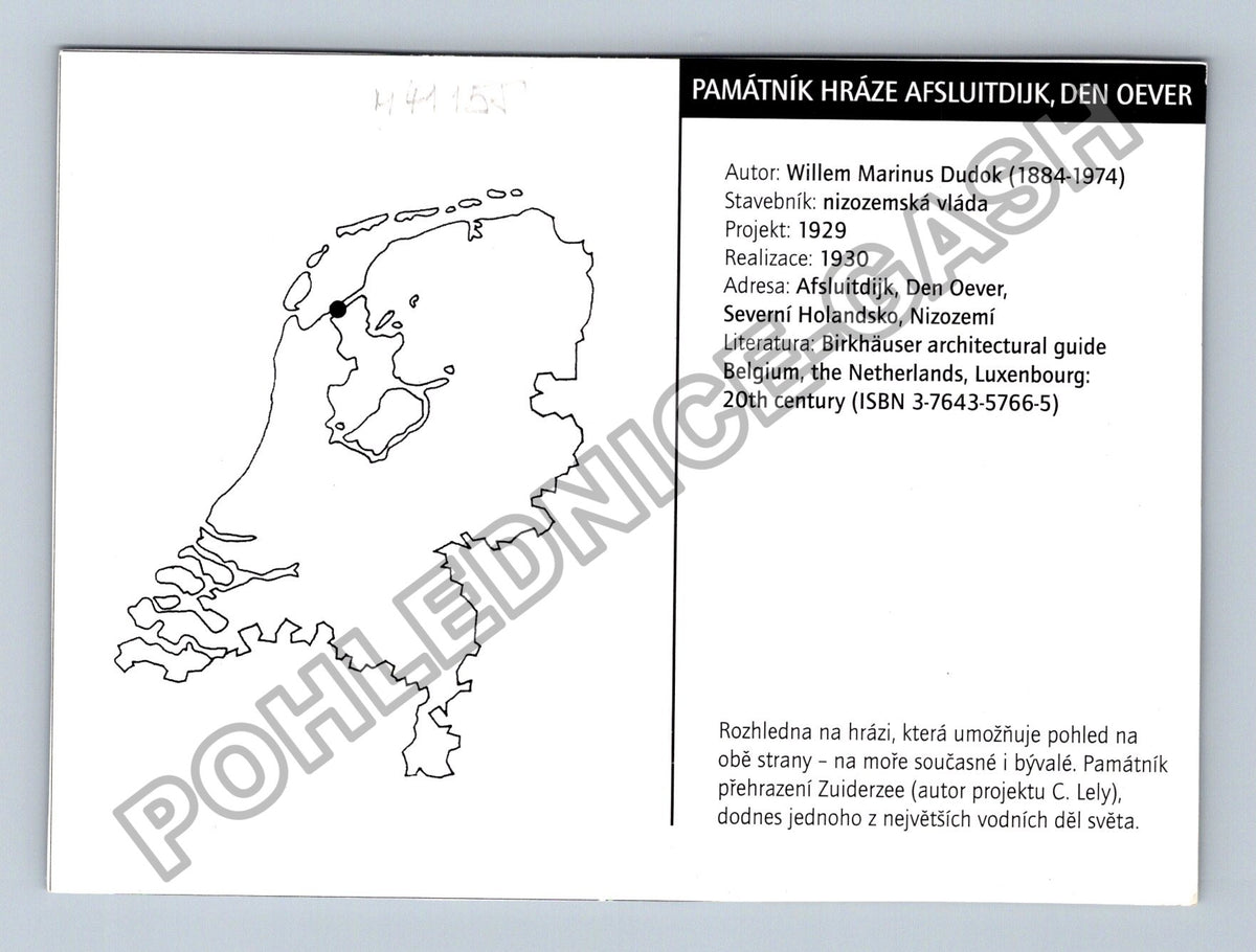 Pohlednice Holandsko Afsluitdijk památník hráze (M41158)
