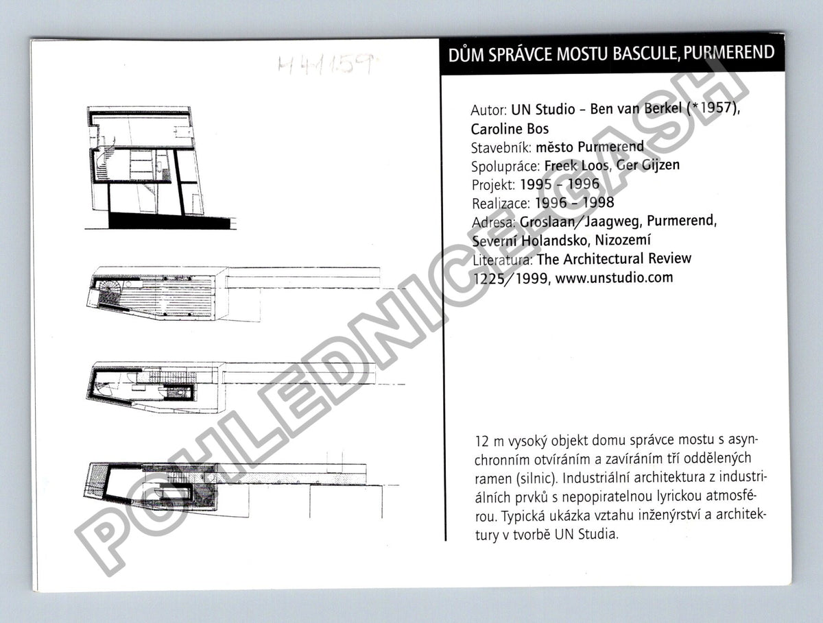 Pohlednice Holandsko Purmerend Dům správce mostu Bascule (M41159)