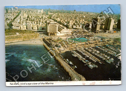 Pohlednice Izrael Tel-Aviv ptačí pohled na marinu (M41166)
