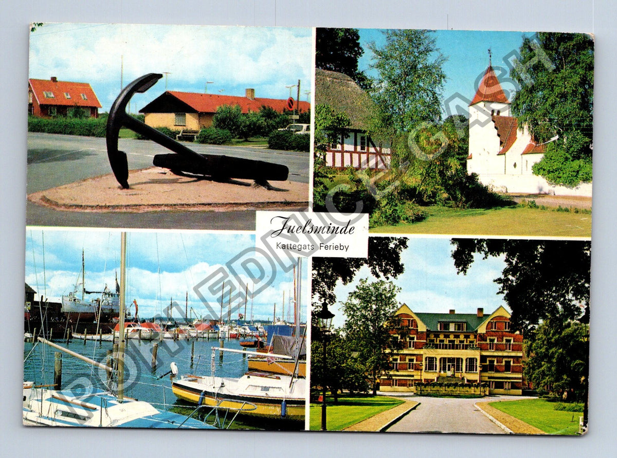 Pohlednice Dánsko Juelsminde koláž motivů (M41169)