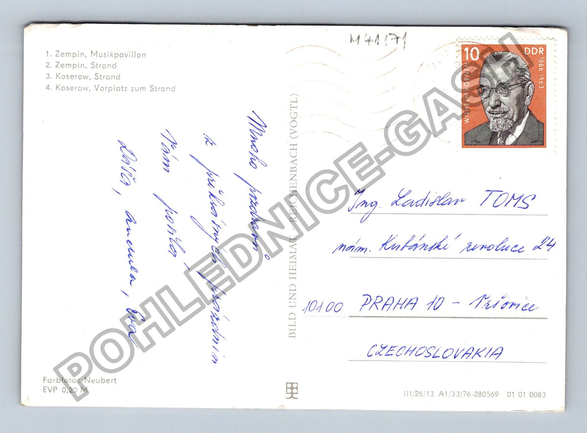 Pohlednice Německo Insel Usedom Zempin Koserow pláže (M41171)