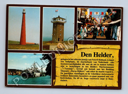 Pohlednice Holandsko Den Helder maják ulice loď (M41172)