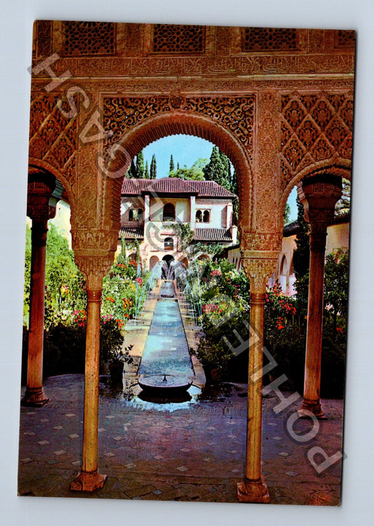 Pohlednice Španělsko Granada Alhambra Detail Patia (M41183)