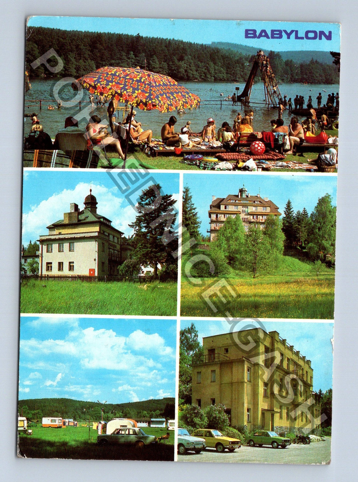 Pohlednice Babylon koupaliště autokemp hotel Magda (M41185)