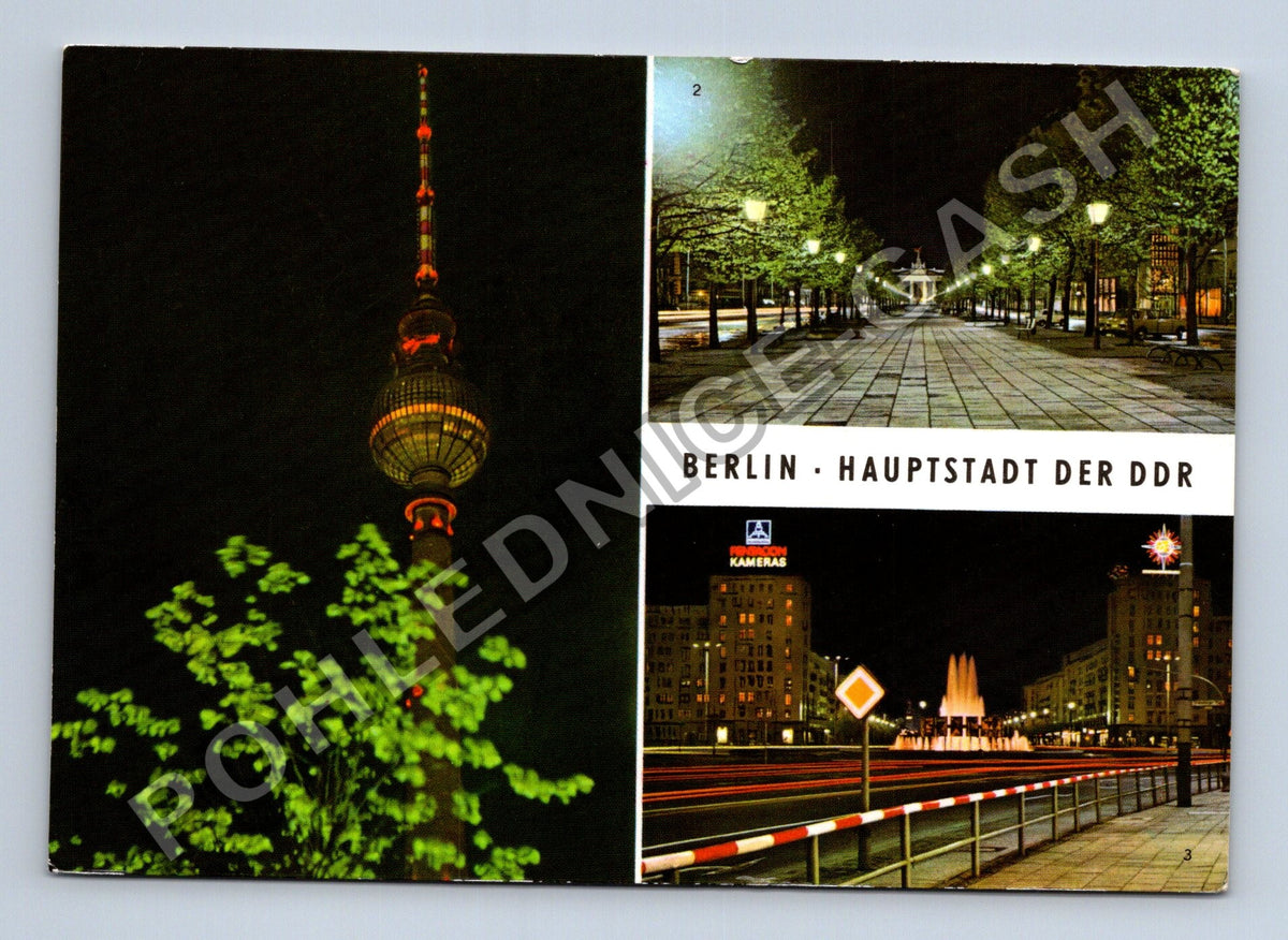 Pohlednice BERLIN HAUPTSTADT DER DDR noční záběry (M41194)