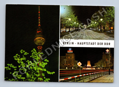 Pohlednice BERLIN HAUPTSTADT DER DDR noční záběry (M41194)