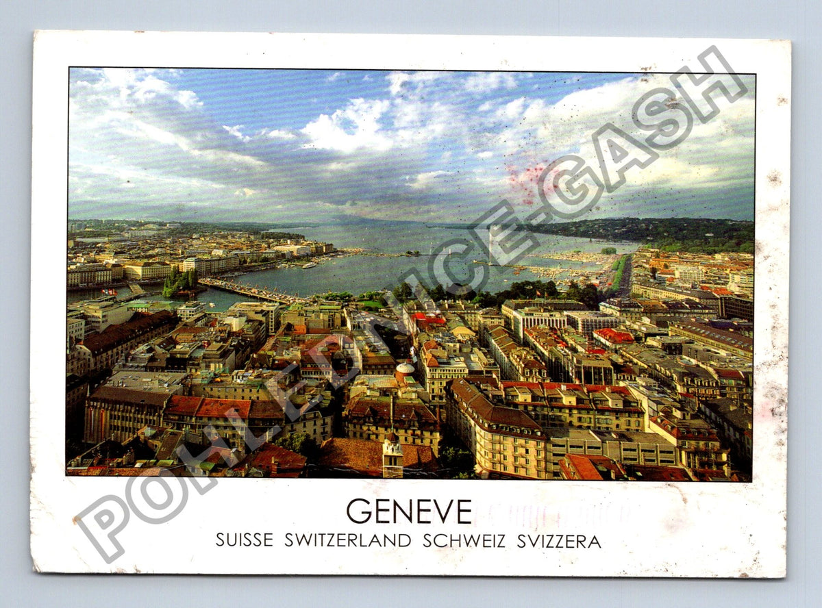 Pohlednice Švýcarsko Ženeva letecký pohled na město (M41204)