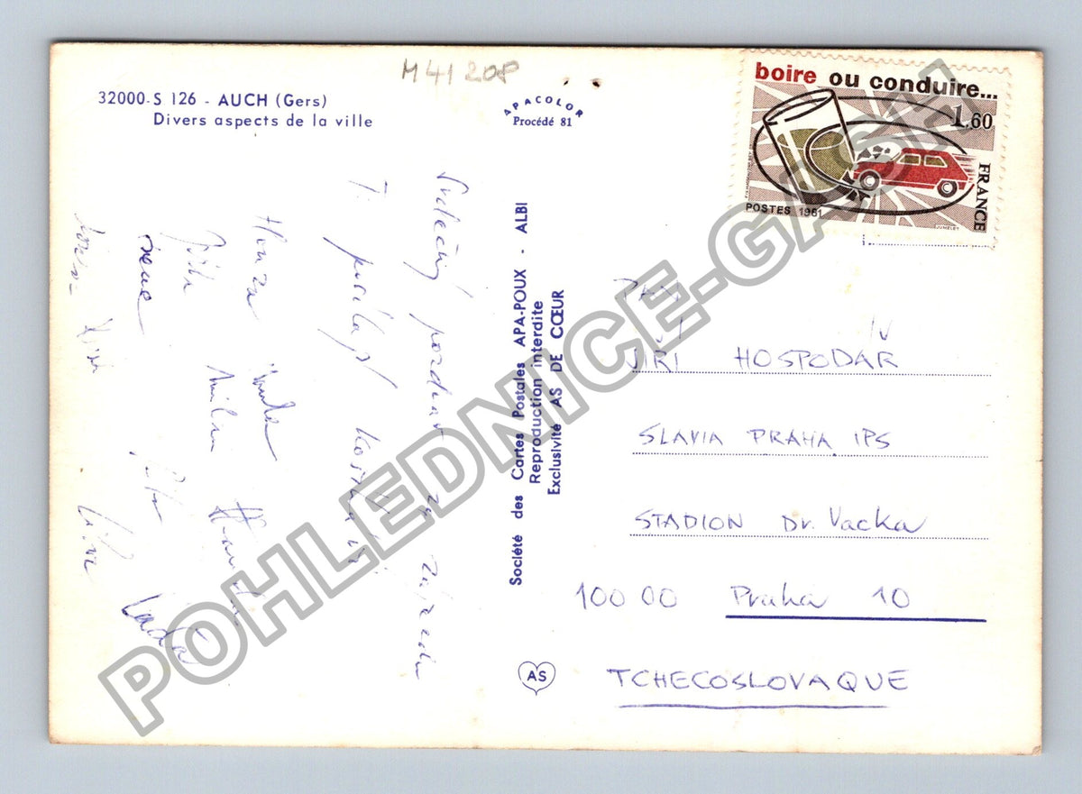 Pohlednice Francie Auch koláž motivů (M41208)