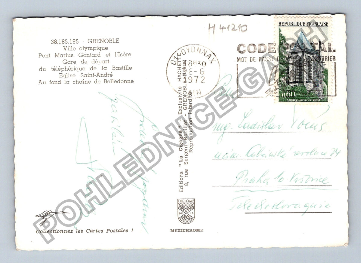 Pohlednice Francie Grenoble Pont Marius Gonard 1972 (M41210)