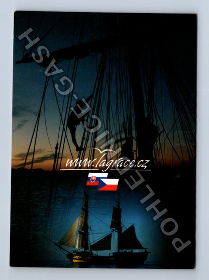 Pohlednice La Grace loď plachetnice Tyrhénské moře 2015 (M41214)