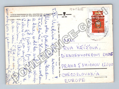 Pohlednice Peru Lima panoramatický pohled na město 1979 (M41215)