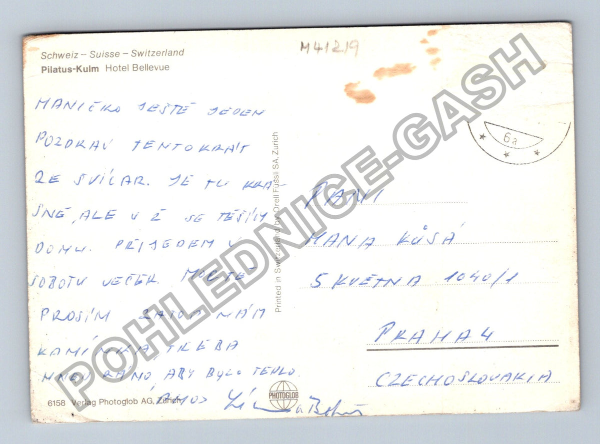 Pohlednice Švýcarsko Pilatus-Kulm Hotel Bellevue (M41219)