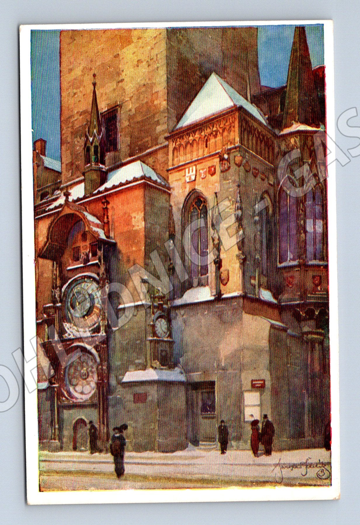 Pohlednice Praha Staroměstská radnice a orloj Šetelík (M4122)