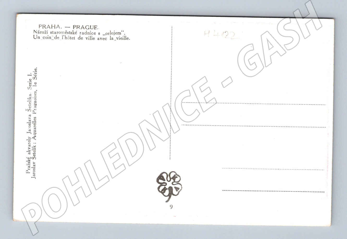 Pohlednice Praha Staroměstská radnice a orloj Šetelík (M4122)