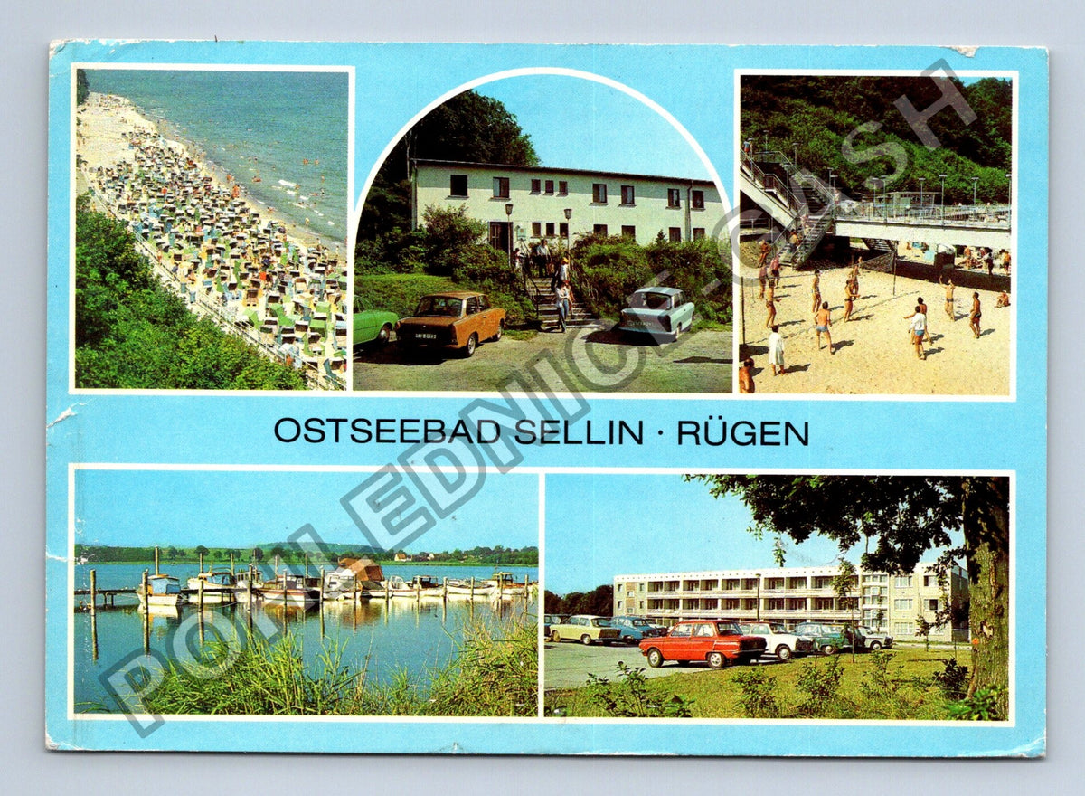 Pohlednice Německo Ostseebad Sellin Rügen koláž motivů 1983 (M41220)