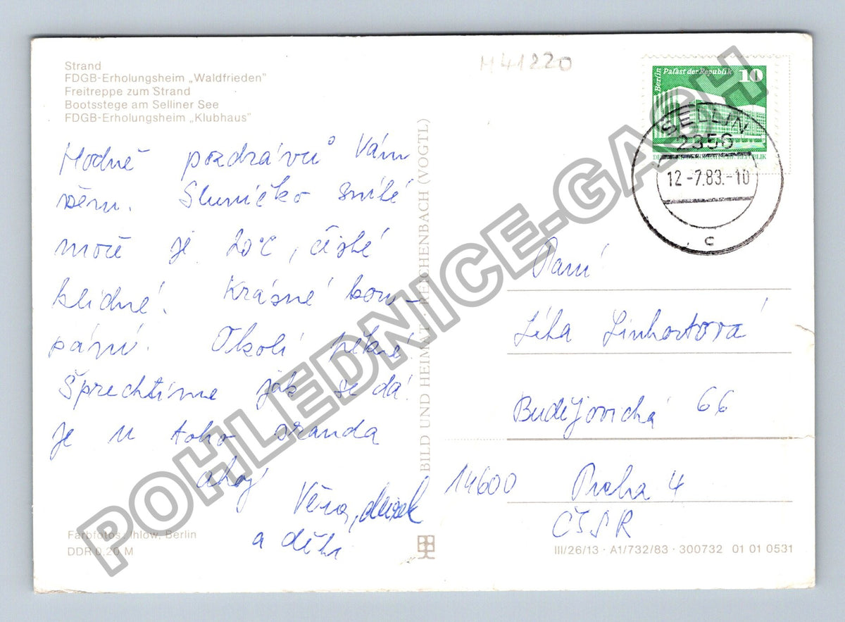 Pohlednice Německo Ostseebad Sellin Rügen koláž motivů 1983 (M41220)