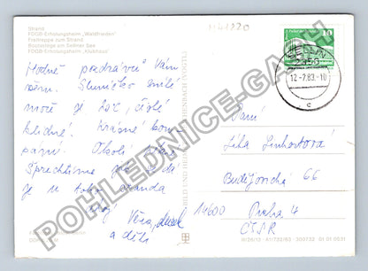 Pohlednice Německo Ostseebad Sellin Rügen koláž motivů 1983 (M41220)