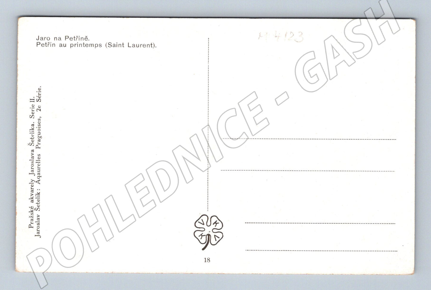Pohlednice Praha Jaro na Petříně Šetelík (M4123)
