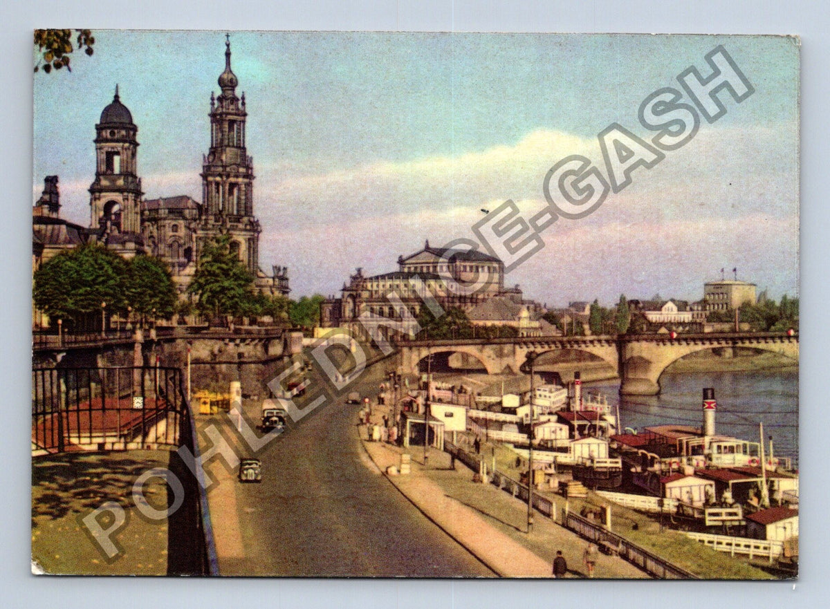Pohlednice Německo Drážďany labské nábřeží 1963 (M41230)