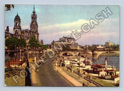 Pohlednice Německo Drážďany labské nábřeží 1963 (M41230)