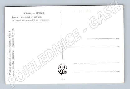 Pohlednice Praha Seminářská zahrada jaro Šetelík (M4124)