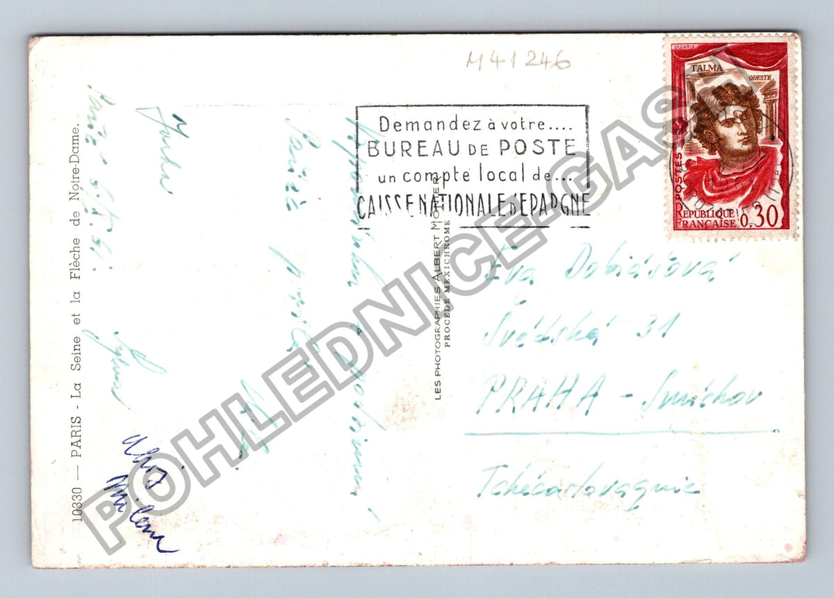 Pohlednice Francie Paříž pohled z Notre-Dame (M41246)