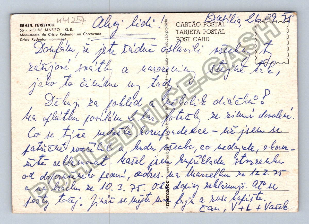Pohlednice Brazílie Rio de Janeiro Kristus Spasitel ohňostroj (M41254)