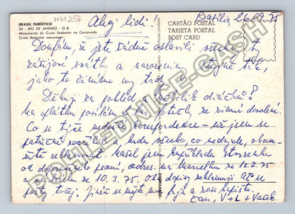 Pohlednice Brazílie Rio de Janeiro Kristus Spasitel ohňostroj (M41254)