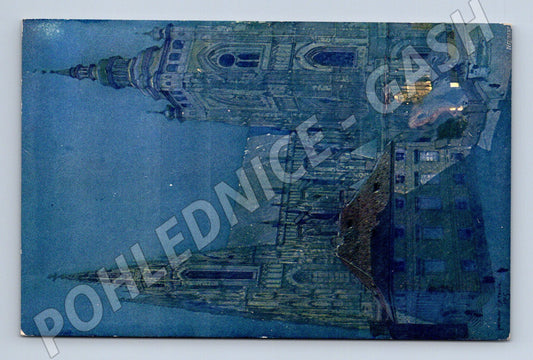 Pohlednice Praha Chrám sv Víta akvarel Šetelík (M4126)