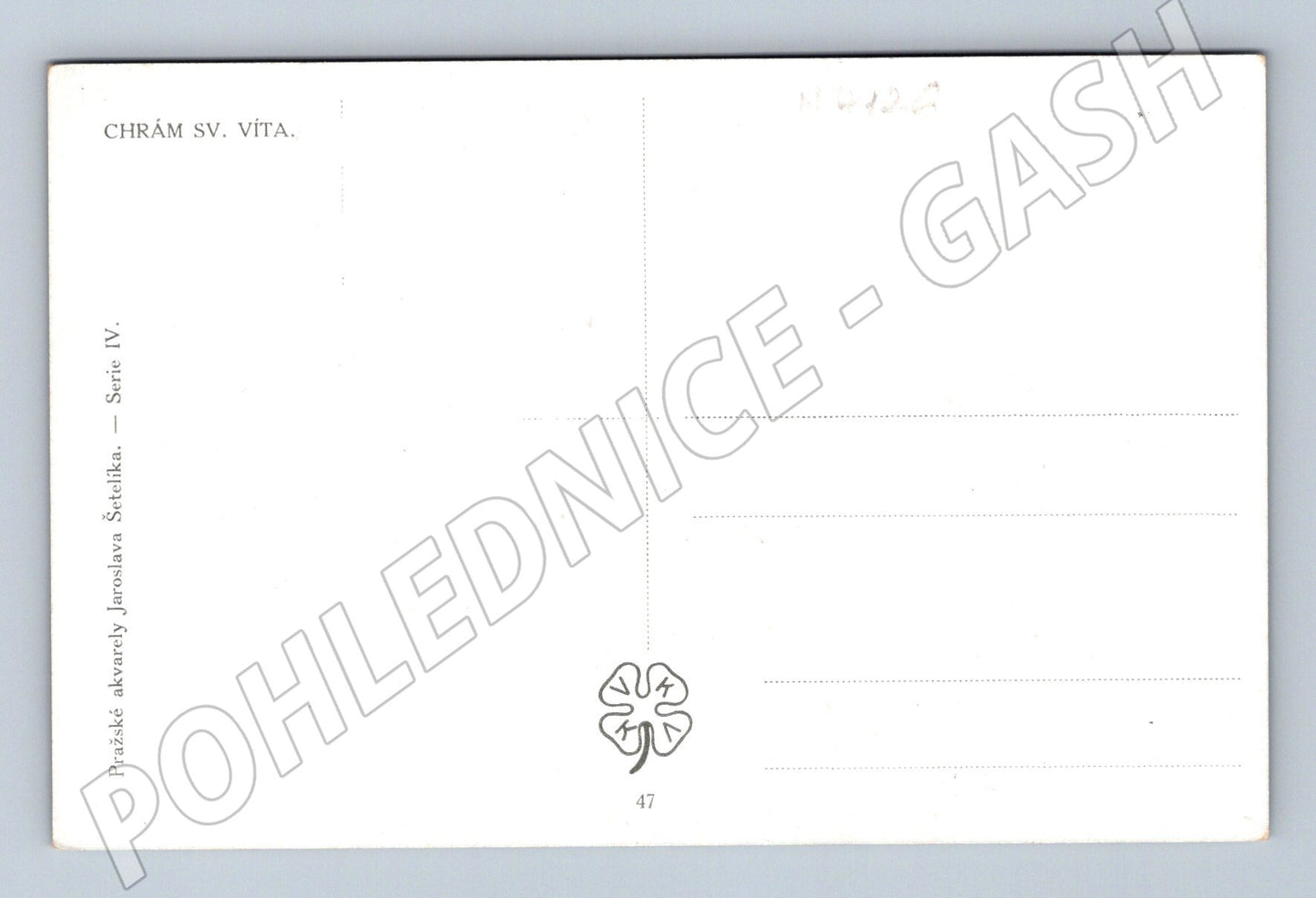 Pohlednice Praha Chrám sv Víta akvarel Šetelík (M4126)