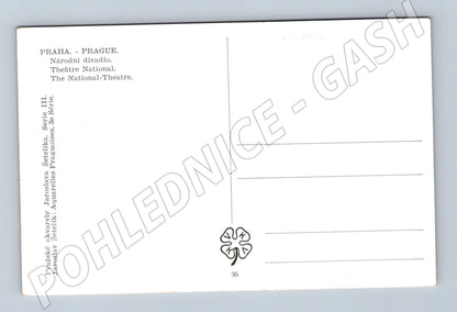Pohlednice Praha Národní divadlo akvarel Šetelík (M4127)