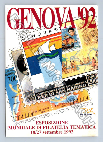Pohlednice Itálie Genova 92 filatelistická výstava (M41270)