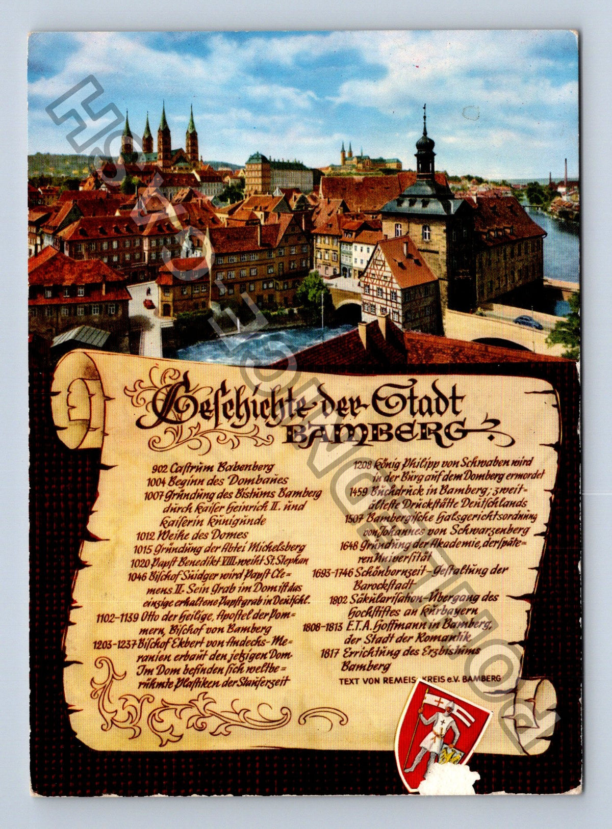 Pohlednice Německo Bamberg historie města panorama (M41277)