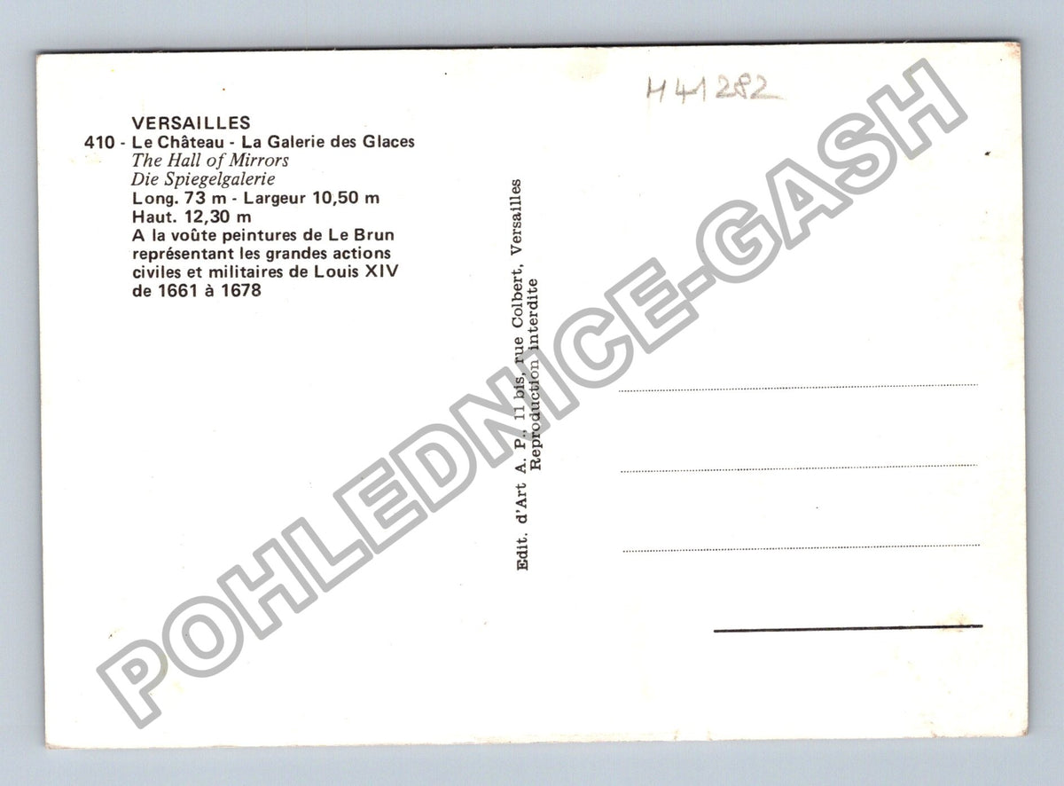 Pohlednice Francie Versailles Zrcadlový sál (M41282)