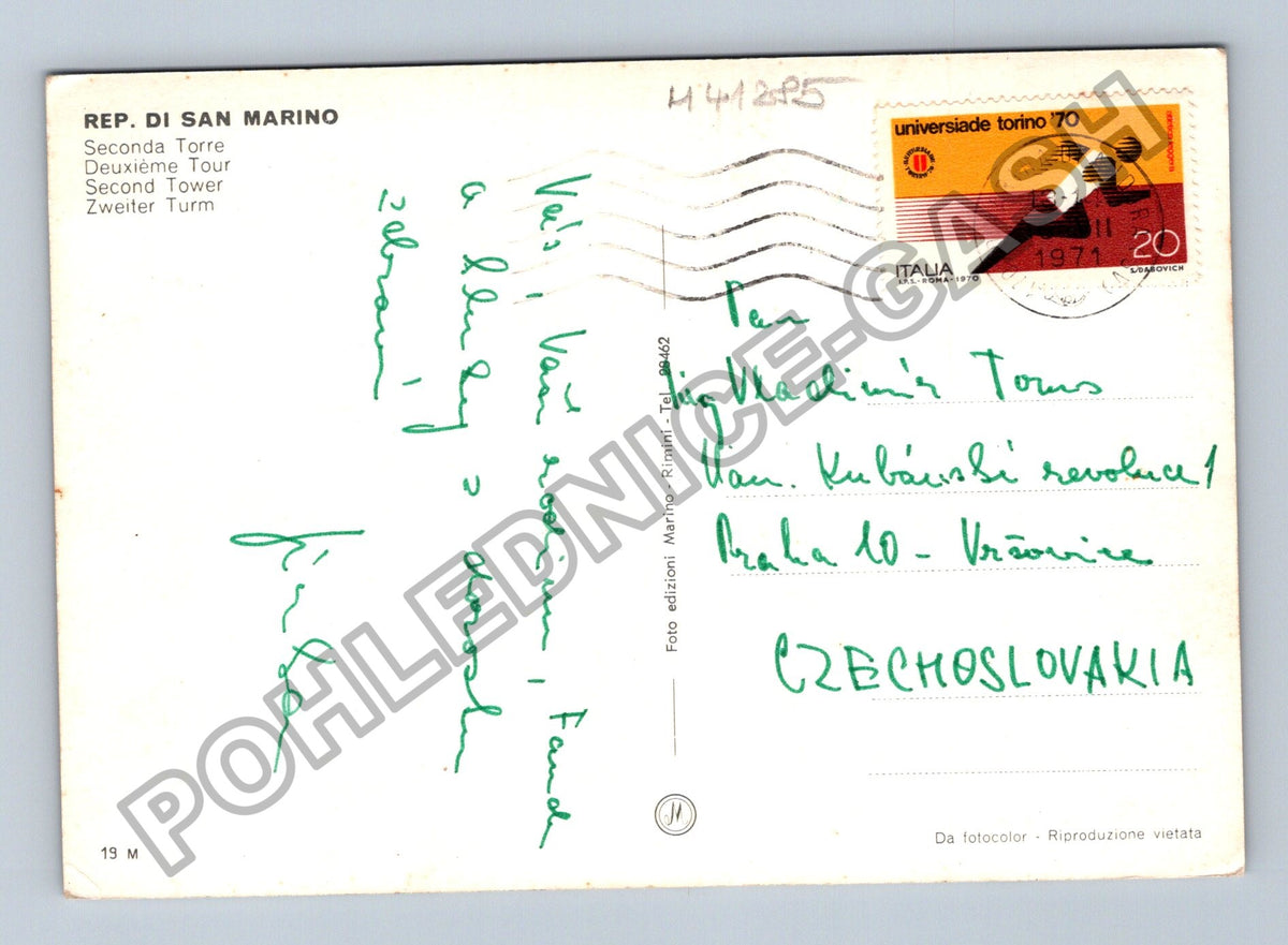 Pohlednice San Marino Seconda Torre 1971 (M41285)