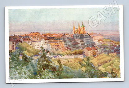 Pohlednice Praha Strahovská zahrada výhled na Hrad Šetelík (M4129)