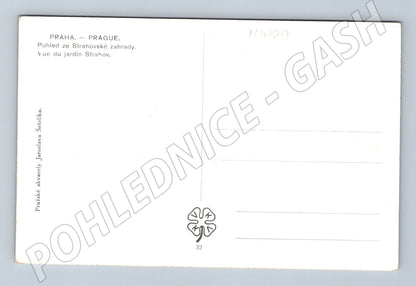 Pohlednice Praha Strahovská zahrada výhled na Hrad Šetelík (M4129)