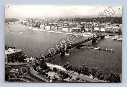 Pohlednice Maďarsko Budapešť Řetězový most Dunaj 1972 (M41292)