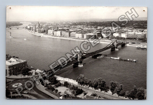 Pohlednice Maďarsko Budapešť Řetězový most Dunaj 1972 (M41292)