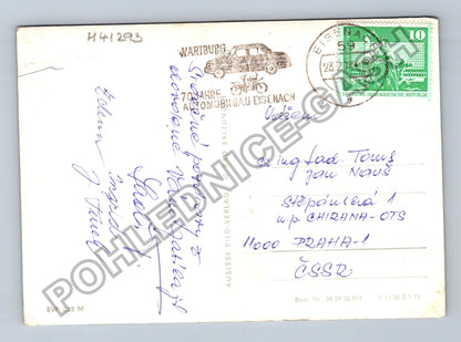 Pohlednice Německo Wartburg hrad okolí koláž 1972 (M41293)