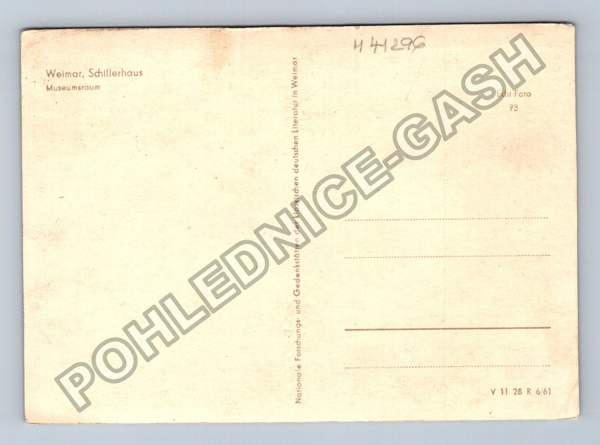 Pohlednice Německo Weimar Schillerhaus Museum (M41296)