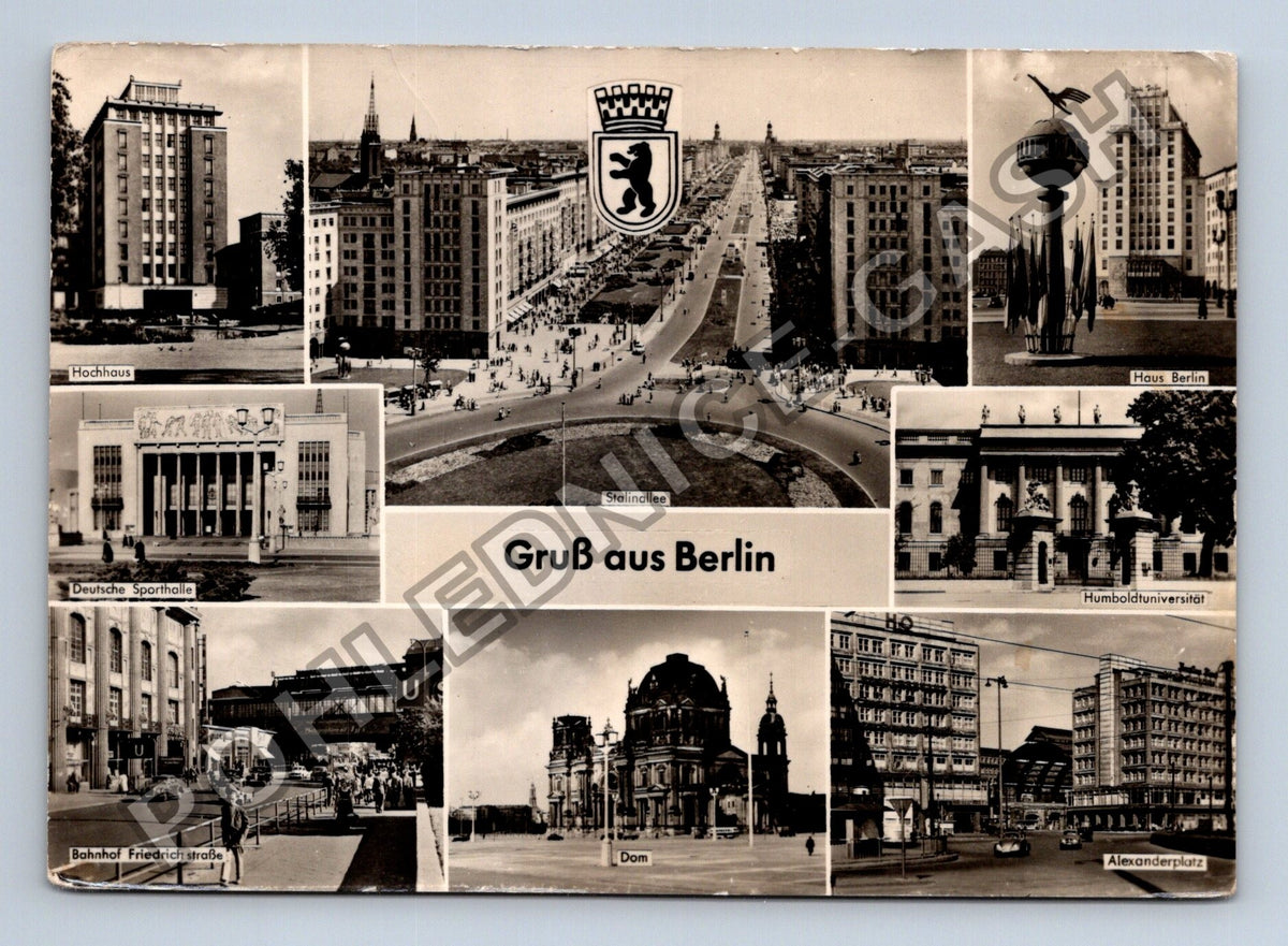 Pohlednice Německo Berlín koláž motivů 1958 (M41314)