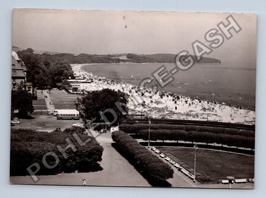 Pohlednice Polsko Sopot pláž Grand Hotel 1963 (M41316)
